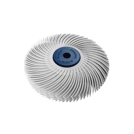 Dedeco Sunburst Radial Bristle Discs 3 in Curved Tc 6-Ply White 120 Grit A/O 1/Unit 1342